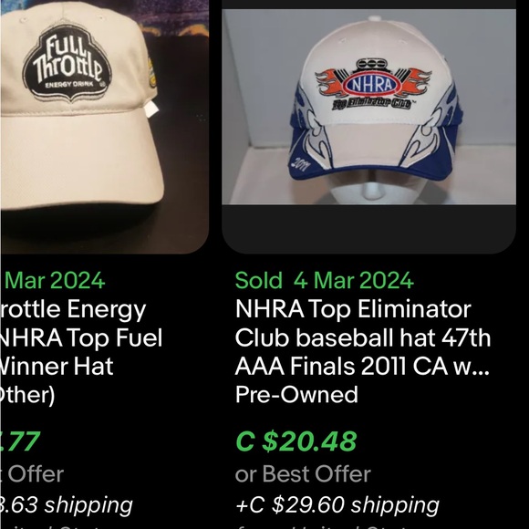 NHRA Top Eliminator Club Hat / Valcro / 2007 - Picture 9 of 10